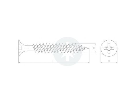 WKRĘT DO PŁYT G-K  FOSFAT  DREWNO 3,5 X 25mm  ( 1 KG  ) - 2