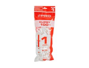 PRO SYSTEM POZIOMUJACY DO PŁYTEK PRO-SP600 , KLIPSY 1MM ( 100 SZTUK) PRO-SP602