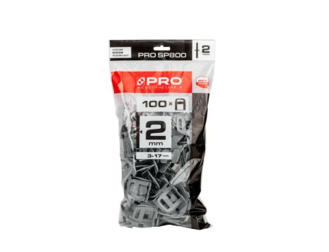 PRO SYSTEM POZIOMUJACY DO PŁYTEK PRO-SP800 , KLIPSY 2MM ( 100 SZTUK) PRO-SP822