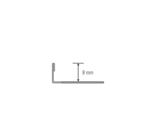 Listwa aluminiowa  cokołowa typ L  8 mm, 2,5 mb - image 2