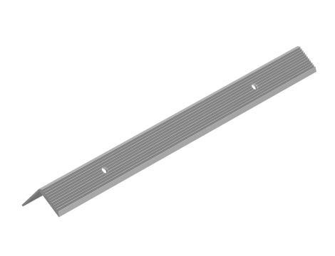Listwa aluminiowa schodowa 2mb  30 x 30 anoda srebrna ryfel