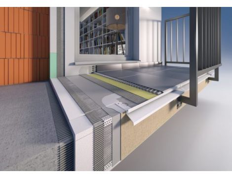 Celox profil balkonowy  DRIP prosty 2,5m  braz - 2