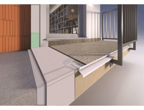 Celox profil balkonowy  DRIP prosty 2,5m  braz - 3