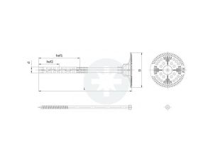 ŁĄCZNIKI DO MOCOWANIA TERMOIZOLACJI Z TRZPIENIEM METALOWY 10 X 280 MM  100 SZTUK - image 2