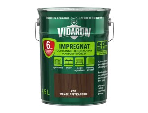 VIDARON Impregnat Ochronno-Dekoracyjny Powłokotwórczy 4,5l wenge afrykańskie V10