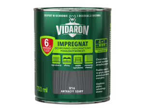 VIDARON Impregnat Ochronno-Dekoracyjny Powłokotwórczy 700ml antracyt szary V16