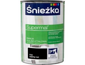 EMALIA OLEJNO FTALOWA ŚNIEŻKA SUPERMAL 0.8L CZARNA RAL 9005 MAT