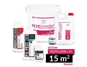 Festwall life mikrocement . System produktów mikrocementu na 15 m2 ściany