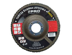 PRO TARCZA ŚCIERNA LISTKOWA INOX 125 MM GRAN 80. PRO-WT623