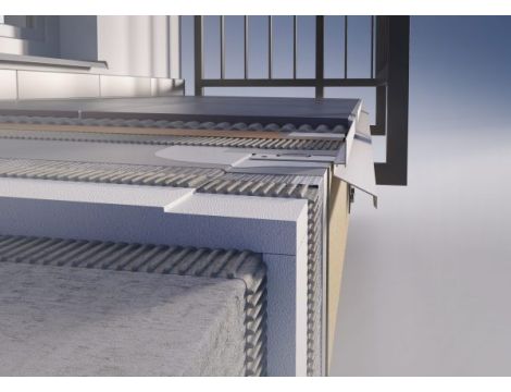 Profil okapowy  balkonowy DRIP PLUS prosty 2,5m - 4