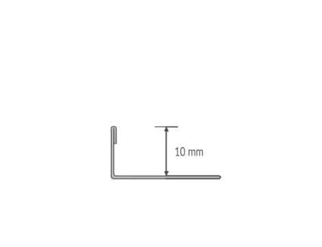 Listwa aluminiowa typ L łukowa 2,5m/10mm - 5