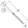 Wkręt ciesielski z łbem podkładkowym  DOMAX CT5X70 200SZT - 5