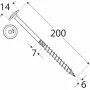 Wkręt ciesielski z łbem podkładkowym  DOMAX CT6X200 100SZT - 4