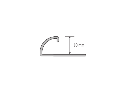 Listwa aluminiowa owalna łukowa "AOWŁ"2,5m/12mm - 5