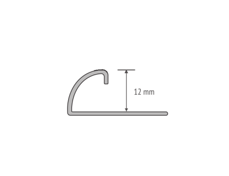 Listwa aluminiowa owalna łukowa "AOWŁ"2,5m/12mm - 6