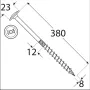 Wkręt ciesielski z łbem podkładkowym  DOMAX CT8X380 50SZT - 4