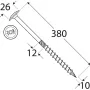 Wkręt ciesielski z łbem podkładkowym  DOMAX CT10X380 25SZT - 5