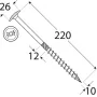 Wkręt ciesielski z łbem podkładkowym  DOMAX CT10X220 50SZT - 5