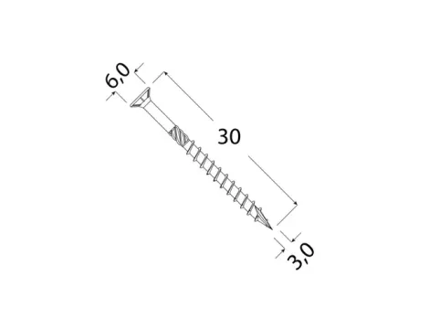 Wkręt ciesielski stożkowy DOMAX CS3X30 500SZT - 3