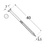 Wkręt ciesielski stożkowy DOMAX CS3,5X40 200SZT - 6