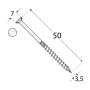 Wkręt ciesielski stożkowy DOMAX CS3,5X50 200SZT - 6
