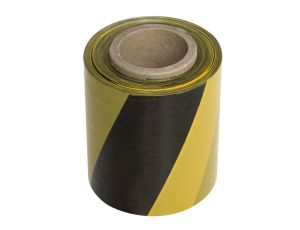 TAŚMA OSTRZEGAWCZA ŻÓŁTO-CZARNA 75mm x 100 MB 010 074